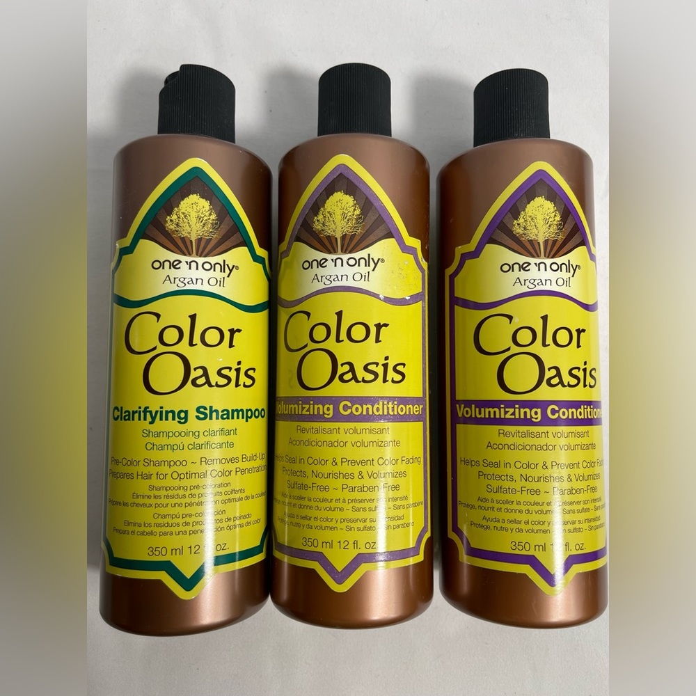One 'n Only NEW (1) Color Oasis Argan Shampoo AND (2) Volumizing Conditioners
